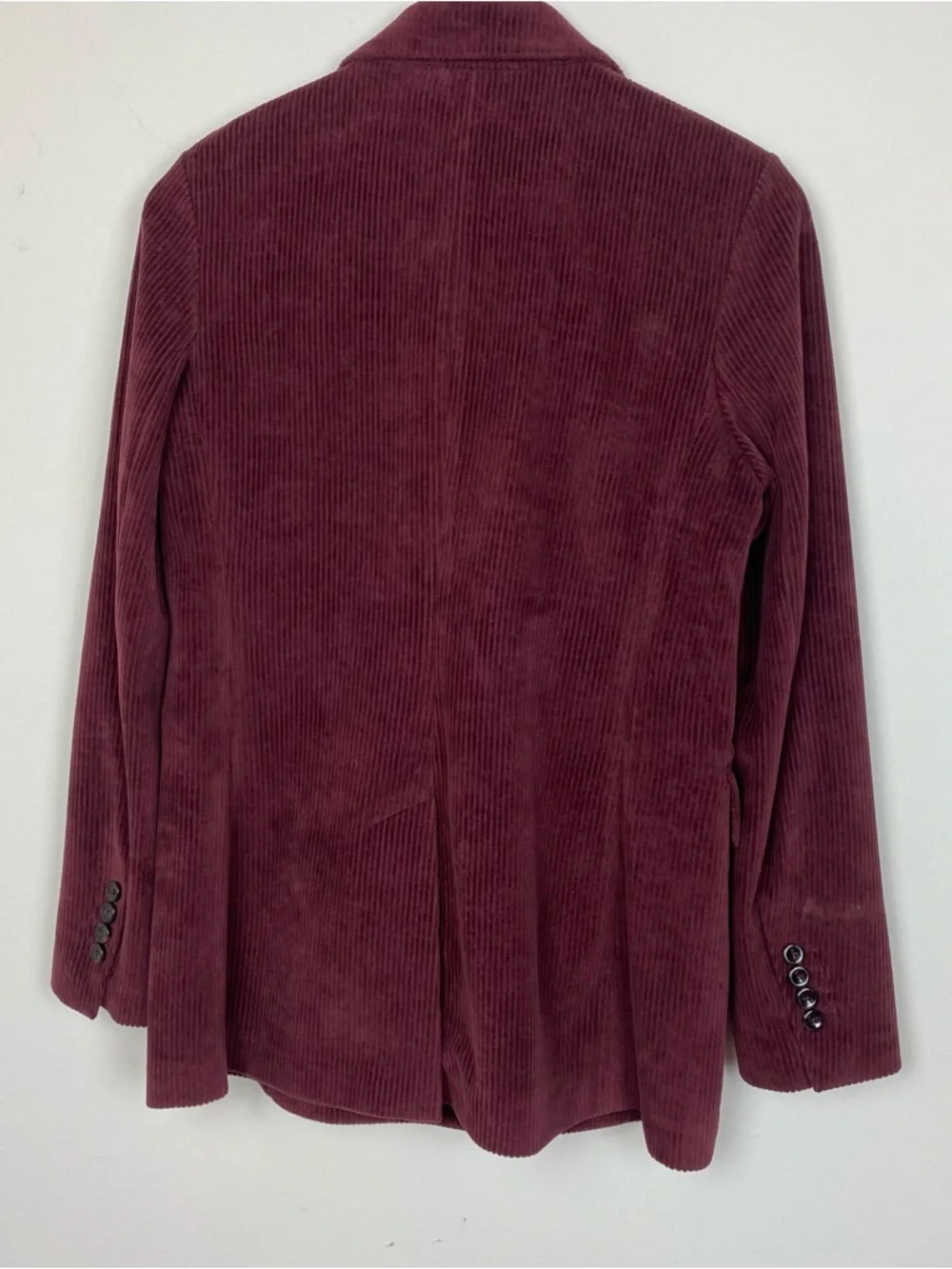 1901 Double-Breasted Corduroy Blazer in Burgundy
